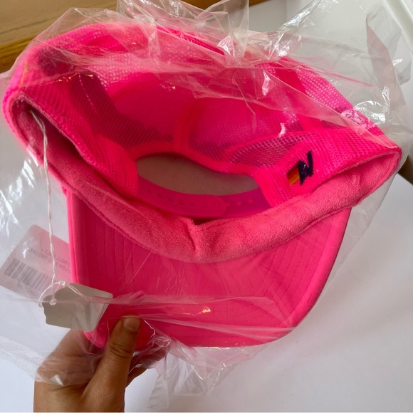 NWT Aviator Nation Neon Pink Trucker Hat Rock & Roll Bolt embroidered patch - Picture 5 of 11